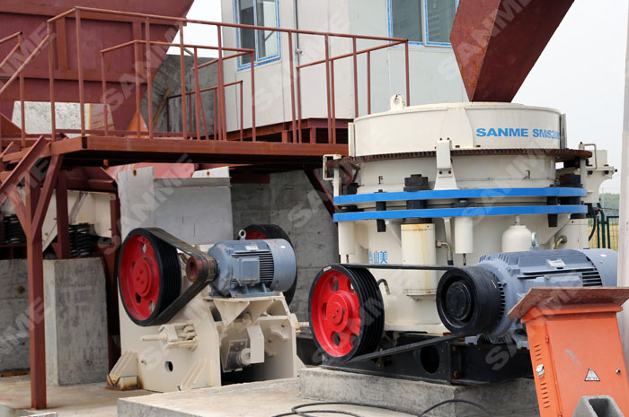 上海時產150噸花崗巖破碎生產線